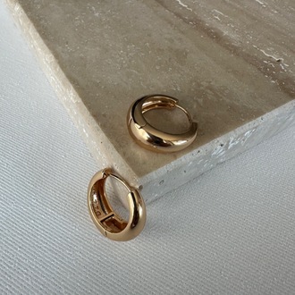 Xuping 18k Rose Gold 2 cm Halka Küpe