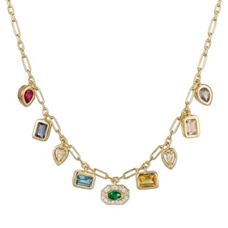 14k Vip Sallantılı Element Taşlı Kolye