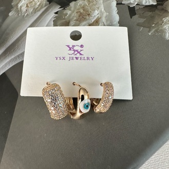 Ysx vip 18 k renginde 3 lü küpe seti