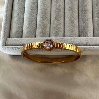 Çelik gold taşlı 6 mm kelepçe