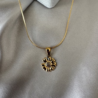 Çelik gold kolye