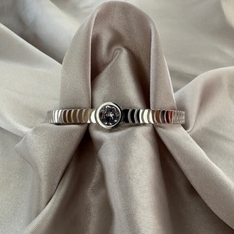 Çelik silver taşlı 6 mm kelepçe