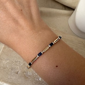 Xuping rose gold | lacivert taşlı 3 mm bileklik
