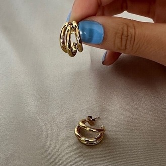 Çelik gold küpe