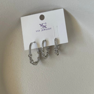 Vip silver 3 lü küpe