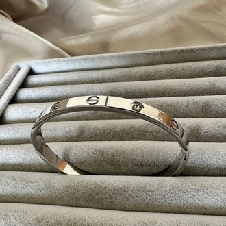 Crtier marka çelik silver taşlı 6 mm kelepçe