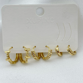 Xuping 6’lı 14 k Gold Küpe Seti