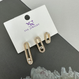 Ysx Vip 14 k renginde 3 lü küpe seti
