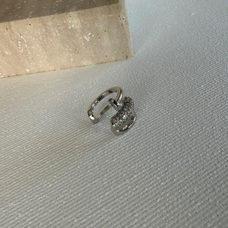 Vip Silver Kıkırdak Earcuff ( Tekli )