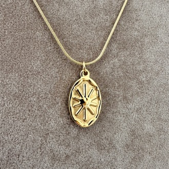 Çelik gold kolye 