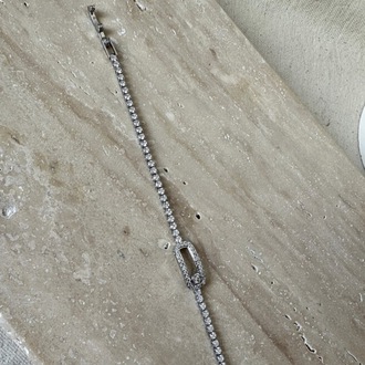 Xuping silver 2 mm bileklik