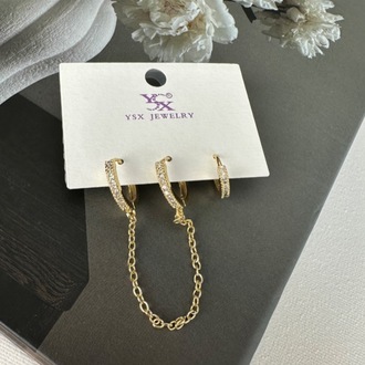 Ysx Vip 14 k renginde 3 lü küpe seti