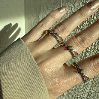 Vip 14k Gold Taşlı Ayarlanabilir Yüzük (tekli)