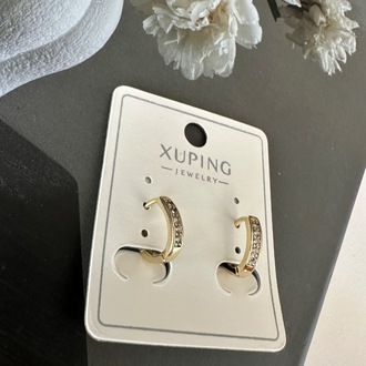 Xuping 14 k renginde mini taşlı halka küpe