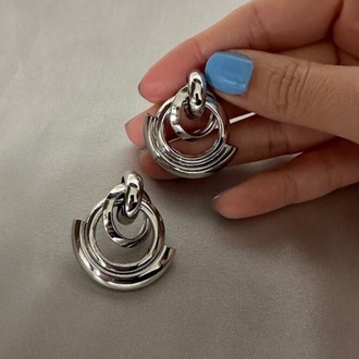 Çelik silver küpe
