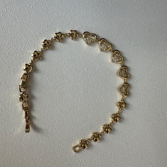 Xuping 14k Gold Kalp Desen Bileklik