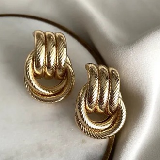 Çelik gold küpe