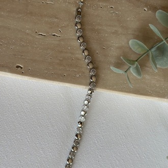 Xuping Silver Renk Yuvarlak Desen Bileklik