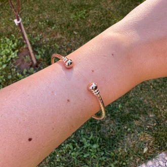 Vip rose gold ayarlanabilir bileklik