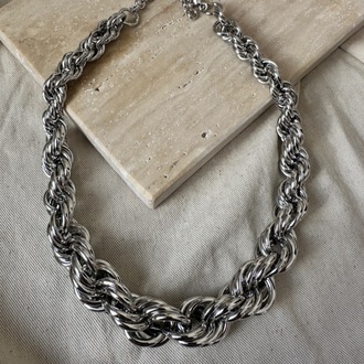 Çelik silver kolye