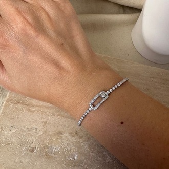 Xuping silver 2 mm bileklik