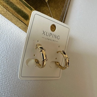 Xuping 14 k mini halka küpe 15 mm