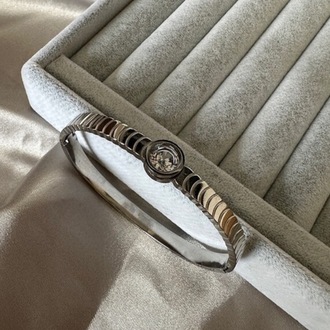 Çelik silver taşlı 6 mm kelepçe