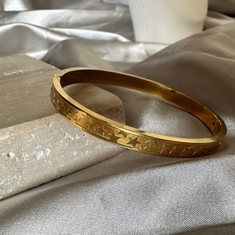 Çelik gold yıldız desen 6 mm kelepçe