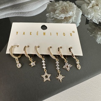 Vip 14 k renginde 6 lı küpe seti