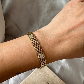 Xuping 14 k gold 10 mm bileklik