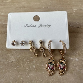 Vip gold 6 lı set küpe