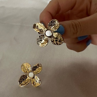 Çelik gold küpe