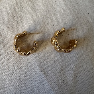 Çelik gold küpe
