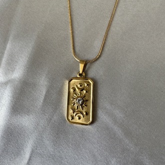 Çelik gold kolye