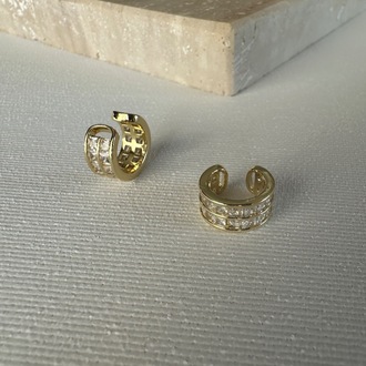 Vip Gold Kıkırdak Earcuff ( Tekli ) 