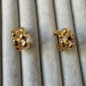 Çelik gold küpe