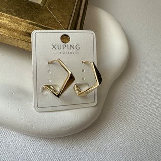 Xuping 14 k geometrik desen halka küpe 21 mm