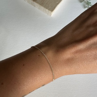 Xuping 14 k renginde 1 mm Bileklik