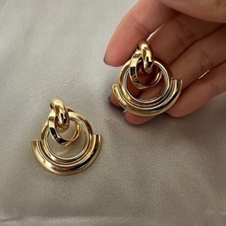 Çelik gold küpe