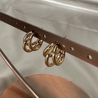 Çelik gold küpe