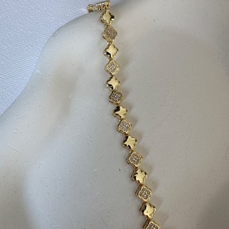 Xuping 14 k Yonca Bileklik