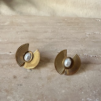 Çelik gold küpe