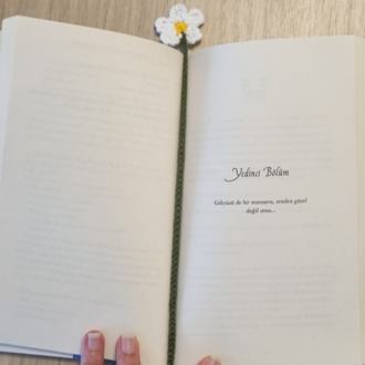 Beyaz Papatya Kitap Ayracı