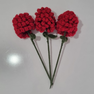 Karanfil ve Lilyum Amigurumi Çiçek Demeti