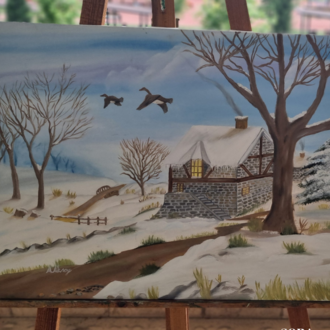 Karlı Dağ Evi