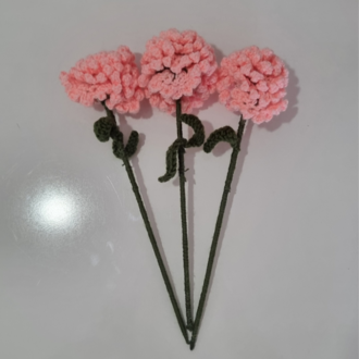 Karanfil ve Lilyum Amigurumi Çiçek Demeti