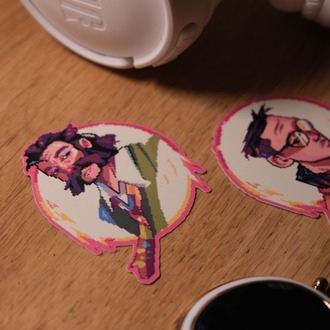 Disco Elysium 2'li Sticker