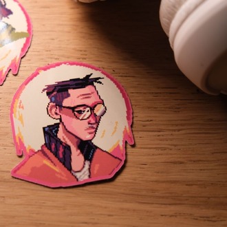 Disco Elysium 2'li Sticker