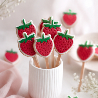  Çilek Kurabiye Pops (20 adet)