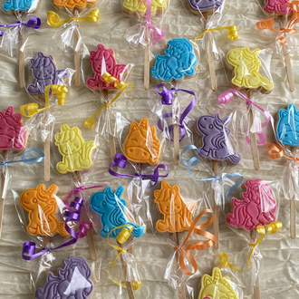 Renkli lolipop unicorn kurabiye (10 adet) 